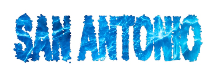Foto agua de san antonio desafío de suministro de agua de san antonio en blanco