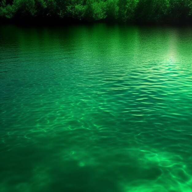 Foto Água verde com ondulações na superfície