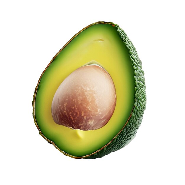 aguacate aislado sobre un fondo transparente o blanco png