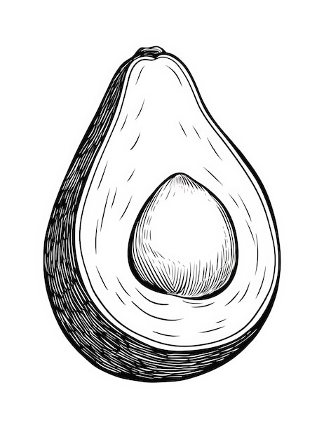 El aguacate para colorear la página