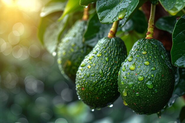 aguacate fresco natural para fotografías de productos