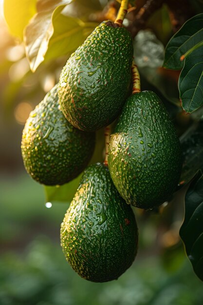 aguacate fresco natural para fotografías de productos