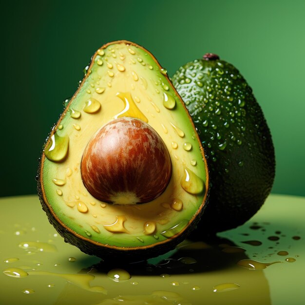 Aguacate en la mesa Frutas concepto de alimentos saludables