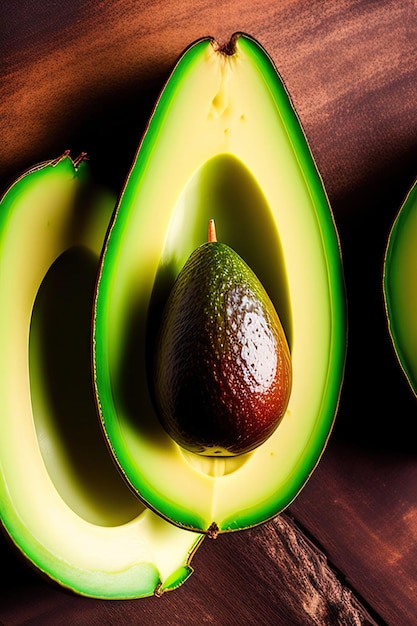 Aguacate en primer plano de plantación de huertos