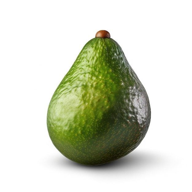 Aguacate sobre fondo blanco Frutas frescas Concepto de comida saludable