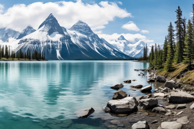 Foto las aguas cristalinas del lago louise en el parque nacional banff, canadá