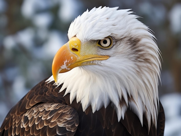 Foto Águia careca americana no fundo da natureza