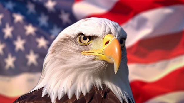 águia e bandeira dos Estados Unidos da América