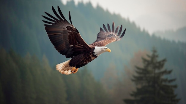 Foto Águia falcão em voo ia generativa