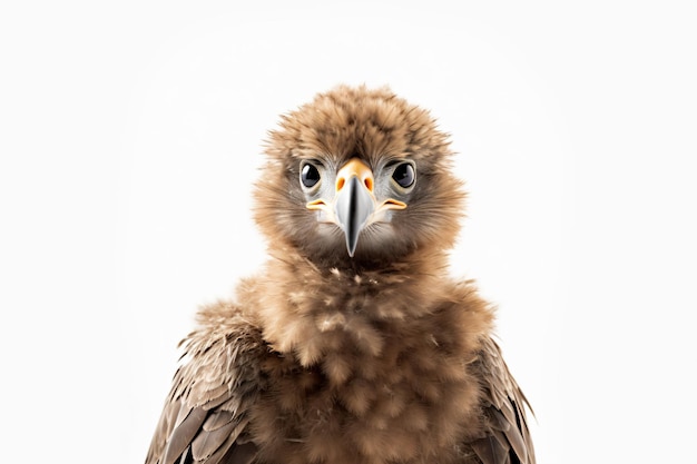 un águila bebé con fondo blanco