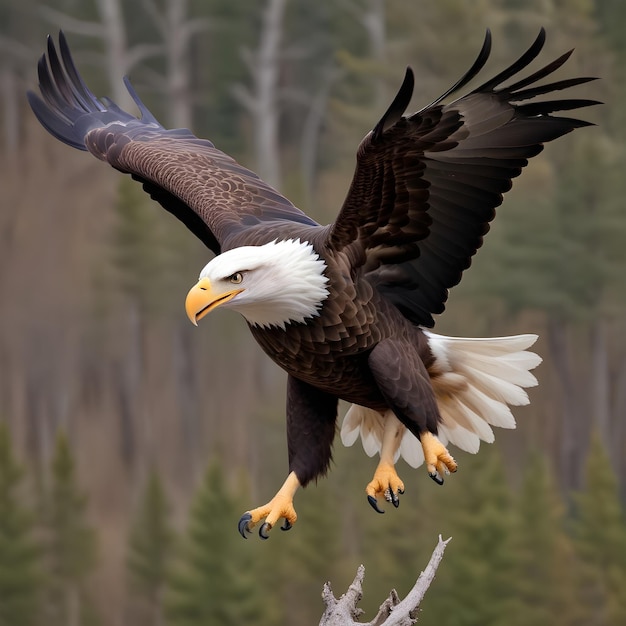 Foto un águila con un pico está volando en el cielo