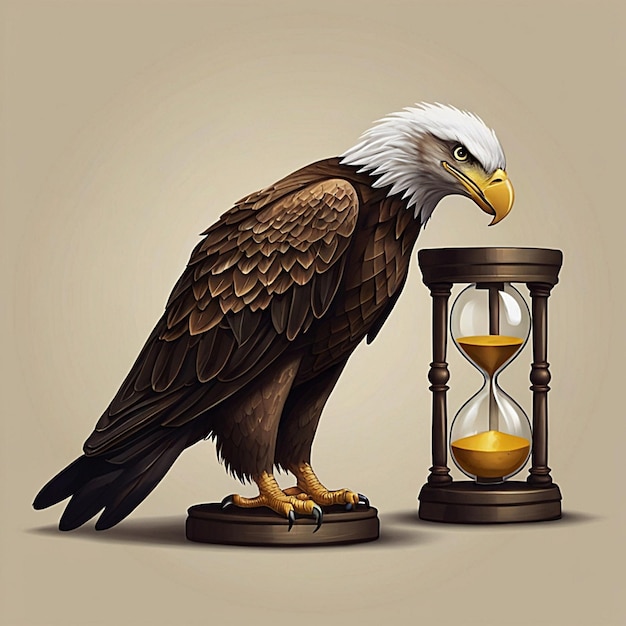 águila tiempo animal reloj de arena tiempo que pasa esperanza de vida pájaro símbolo de libertad de la naturaleza