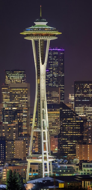 La Aguja Espacial es una torre de observación en Seattle Washington