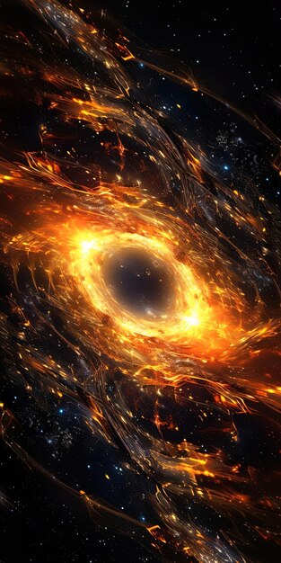 un agujero negro en el centro de una galaxia