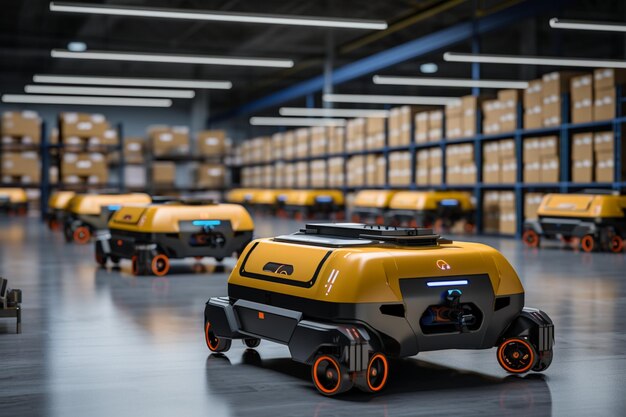 Los AGV y los robots colaboran para un procesamiento eficiente de clasificación de paquetes cada cientos de horas