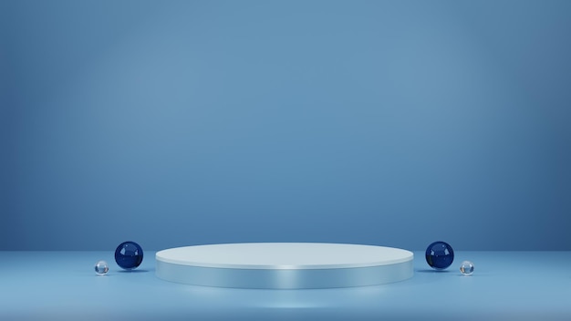 AH blue abstract background 3d scene render Mock up podium display para la presentación del producto