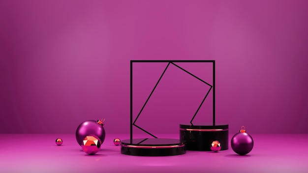 AH Luxus-Zylinder-Podium minimale Produktanzeige Podest Hintergrund 3D-Rendering