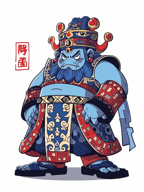 AI_A_cute_cartoon_ancient_Chinese_general_wearing_Dai_costume