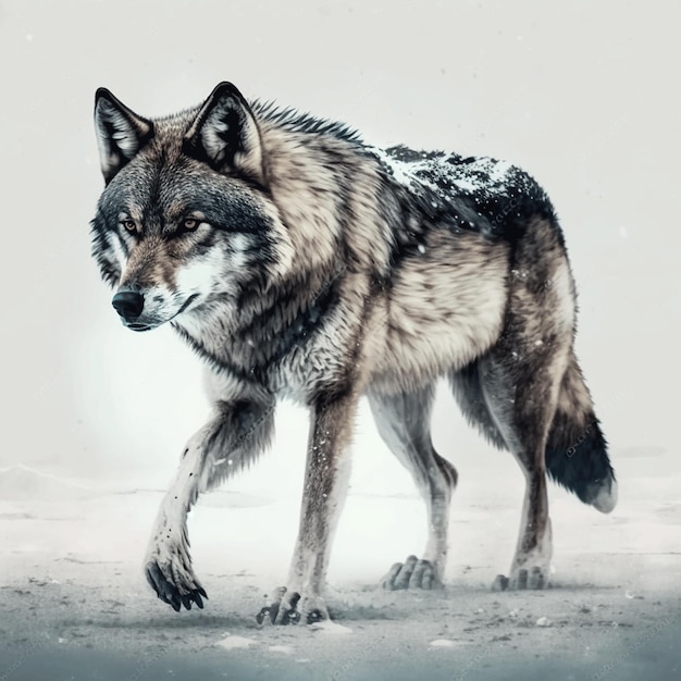 Ai art genera fotos de fotografía de lobo.