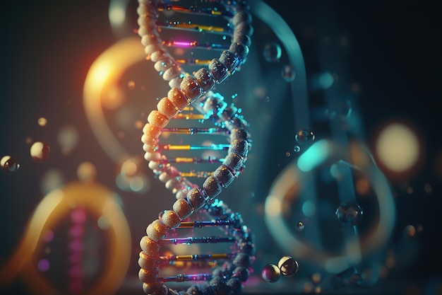 Ai artificial de DNA espiral conceitual gerado