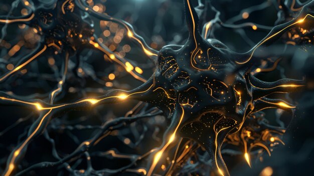 AI Brainstorm Rede Neural Abstrato em 3D