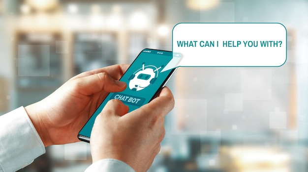 AI chatbot concepto de aplicación de servicio digital inteligente al cliente uds