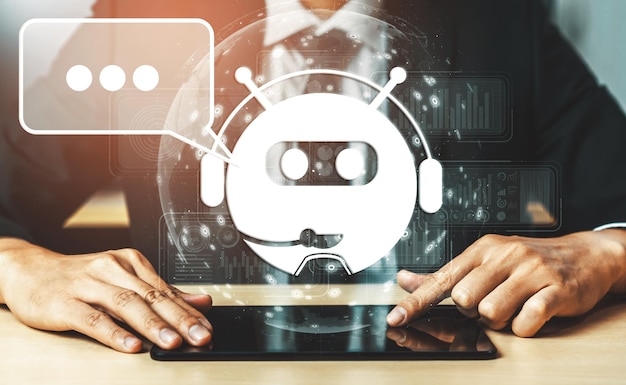 AI chatbot concepto de aplicación de servicio digital inteligente al cliente uds