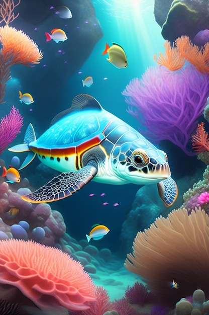 Ai, ein Unterwasserparadies voller farbenfroher Korallenriffe, exotischer Fische und sanfter Meeresschildkröten