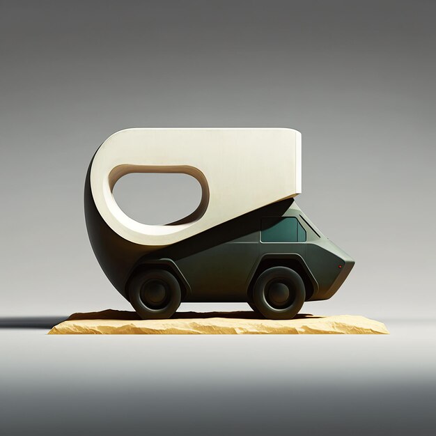 Ai erzeugt eine Illustration von einem Mini-Auto-Mockup