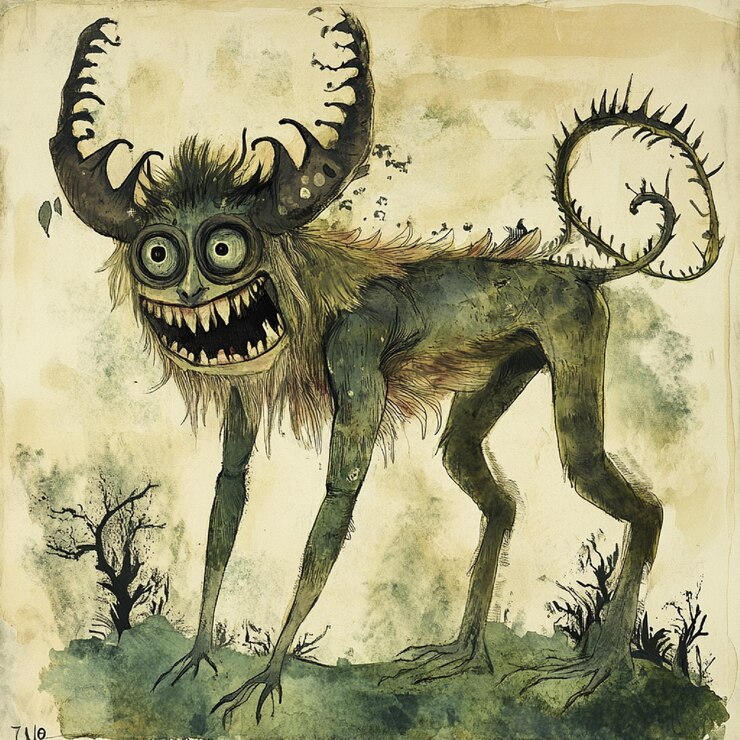 Foto ai erzeugte ein altes monster aus folklore und legenden