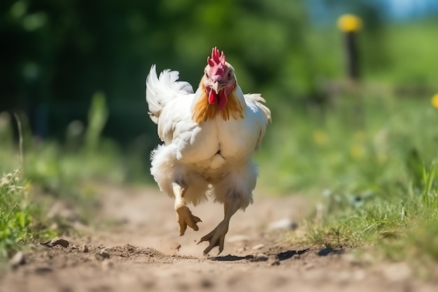 AI generada en la carrera de pollos