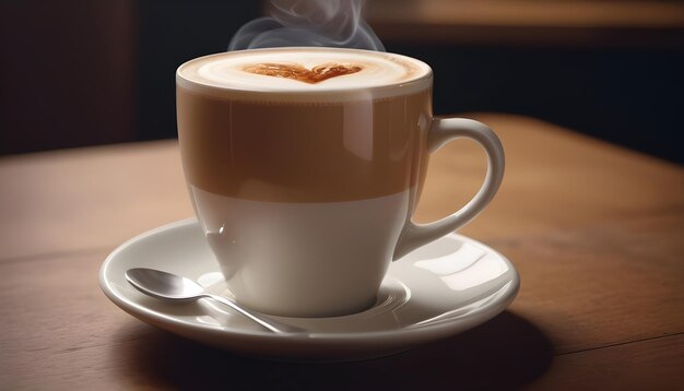 Foto ai generado ai generativo deliciosa taza de café en el estudio en primer plano