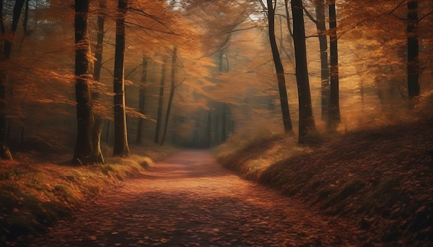 AI generado AI generativo otoño bosque parque campo naturaleza aventura papel tapiz al aire libre im