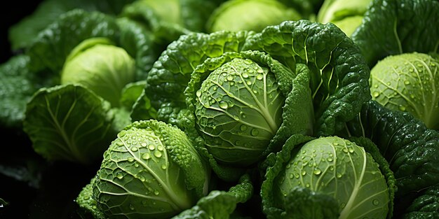 AI generado AI generativo verduras frescas de repollo verde orgánico