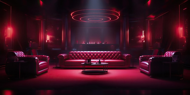 AI Generated AI Generative Interior interior clube noturno vip decoração de design de luxo
