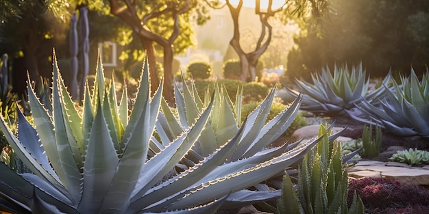 AI Generated AI Generative Nature planta ao ar livre medicina saudável aloe vera em casa