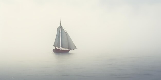 Foto ai generated ai generative schoner schiff boot segeln im offenen meer ozean hintergrund