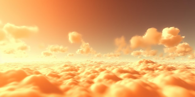 AI Generated AI Generative Sky nuvens air drone view amarelo laranja cor de fundo paisagem Aventura viagem viagem ao ar livre voar Arte gráfica