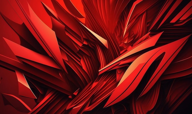 AI generativa de fundo abstrato vermelho ondulado