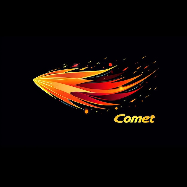 AI generativa del elegante y único logotipo de la marca Comet