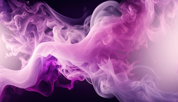 AI generativa Fluye luz rosa viva magenta humo con salpicaduras Banner fluido suave primavera estado de ánimo femenino efecto 3D moderno macro realista fondo abstracto ilustración tinta en efecto agua