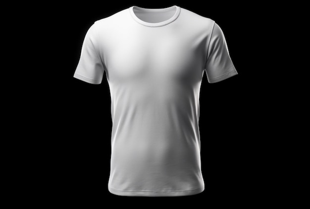 AI generativa de maqueta de camiseta de hombre blanca en blanco