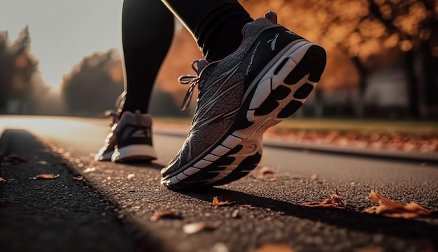 AI Generative AI Generated Photo shot realista de correr jogging