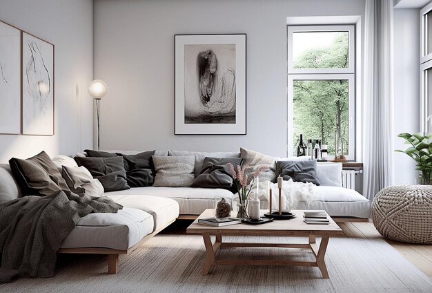 Foto ai generative moderne wohnzimmer-interieur