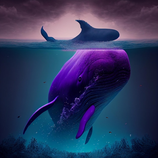 ai generativo ballena morada