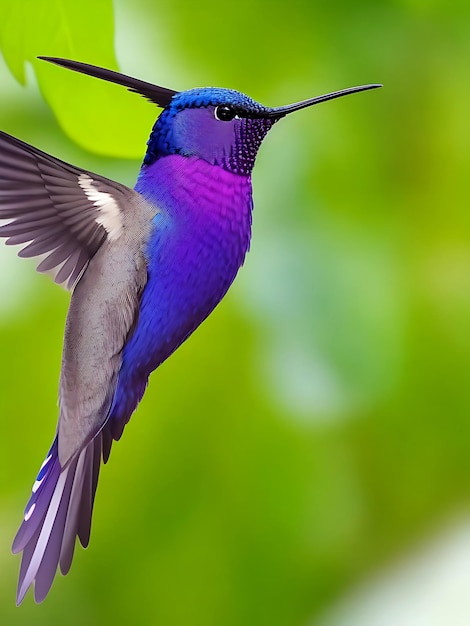 ai generativo de colibrí de zafiro de mentón azul