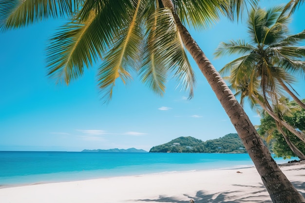 Ai generativo Fondo de vacaciones de verano en playa tropical