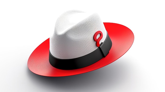 Foto ai generativo isolado de chapéu vermelho e branco