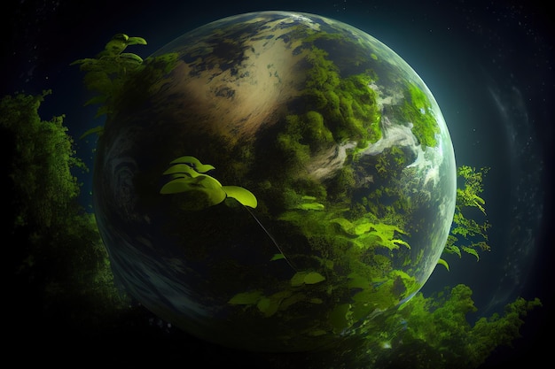 Ai generativo del planeta verde