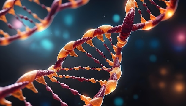 AI-generierte AI-generative menschliche Helix-DNA-Strukturkonzept